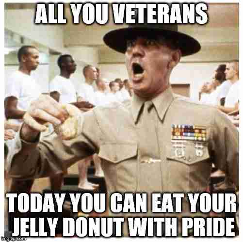 veterans eat your jelly donut with pride