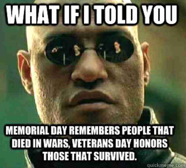 memorial day honors those who died veterans day honors those who survived