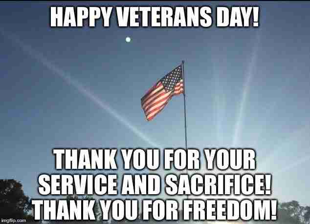 thank you for your service and sacrifice veterans