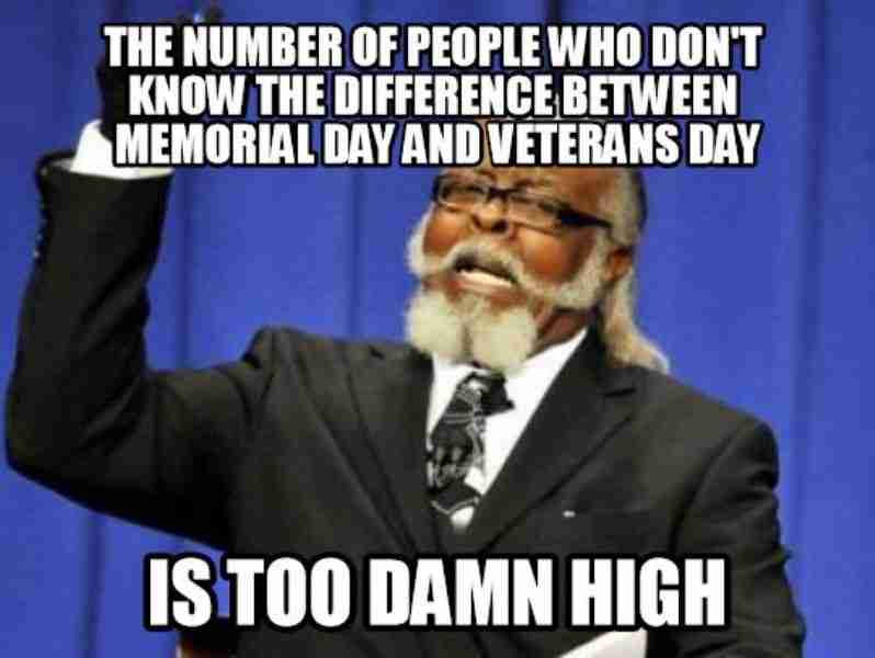 know the difference between memorial day and veterans day
