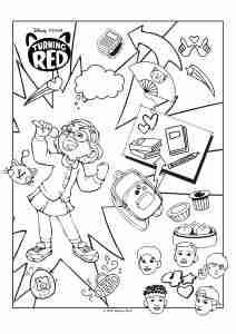 TURNING RED Coloring Pages