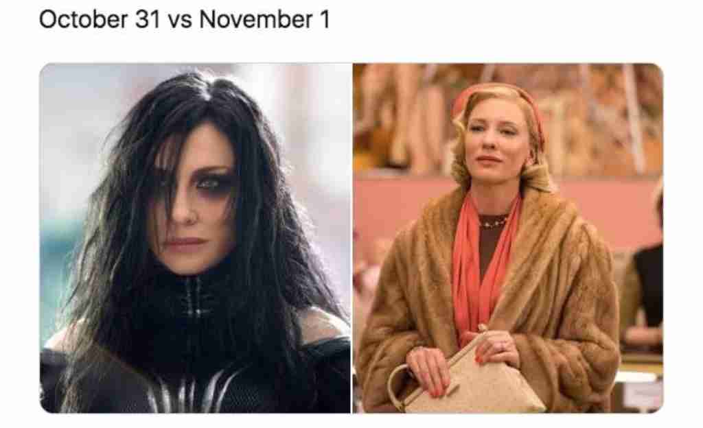 October 31 vs November 1 Memes