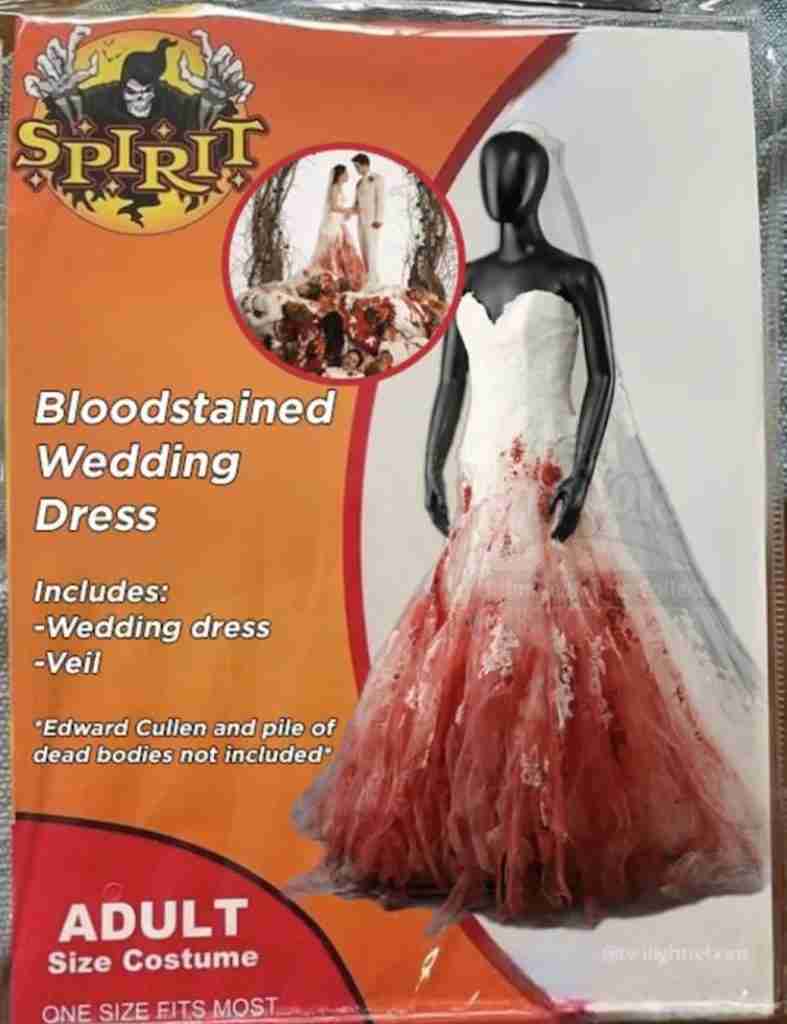 bloodstain wedding dress Spirit Halloween Costume Memes