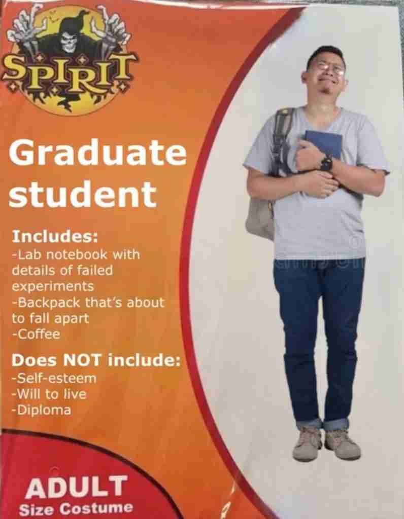 graduate student Spirit Halloween Costume Memes