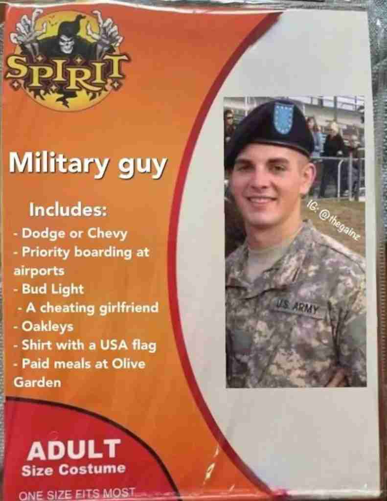 military guy Spirit Halloween Costume Memes