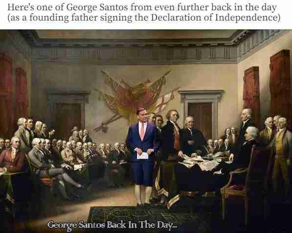 GEORGE SANTOS sign declaration of independance
