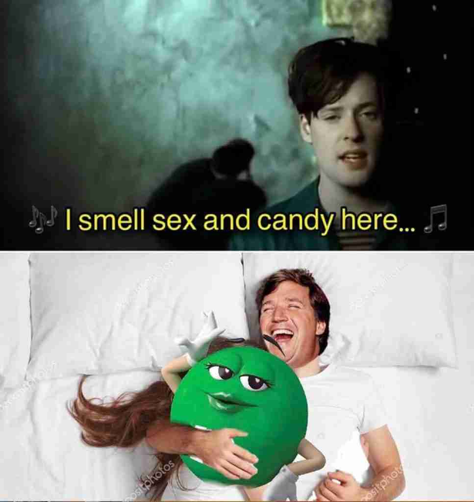 Green M&M Tucker Carlson Memes