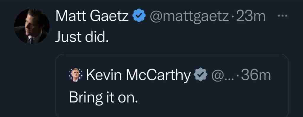 Kevin McCarthy ousted by matt gaetz