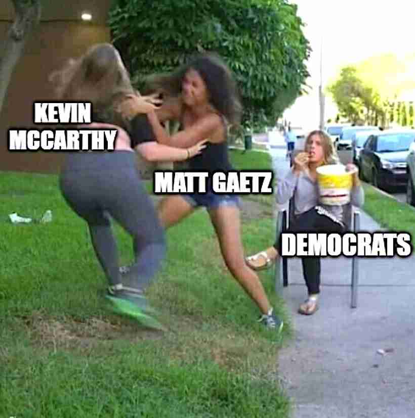 Kevin McCarthy and Matt gaetz fighting