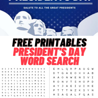 presidents day word search