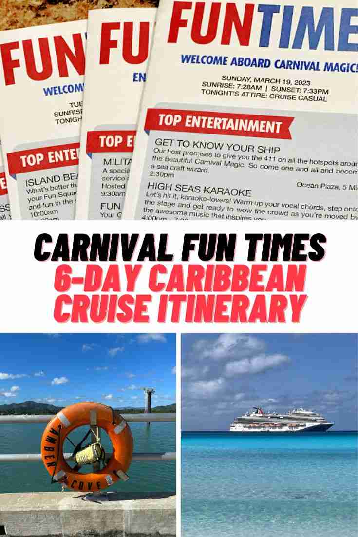 Carnival Fun Times Itinerary 2023 6 Day Eastern Caribbean Cruise