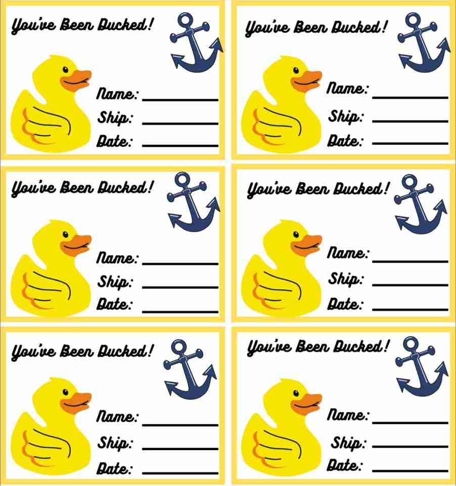 Free Cruising Duck Tags Template