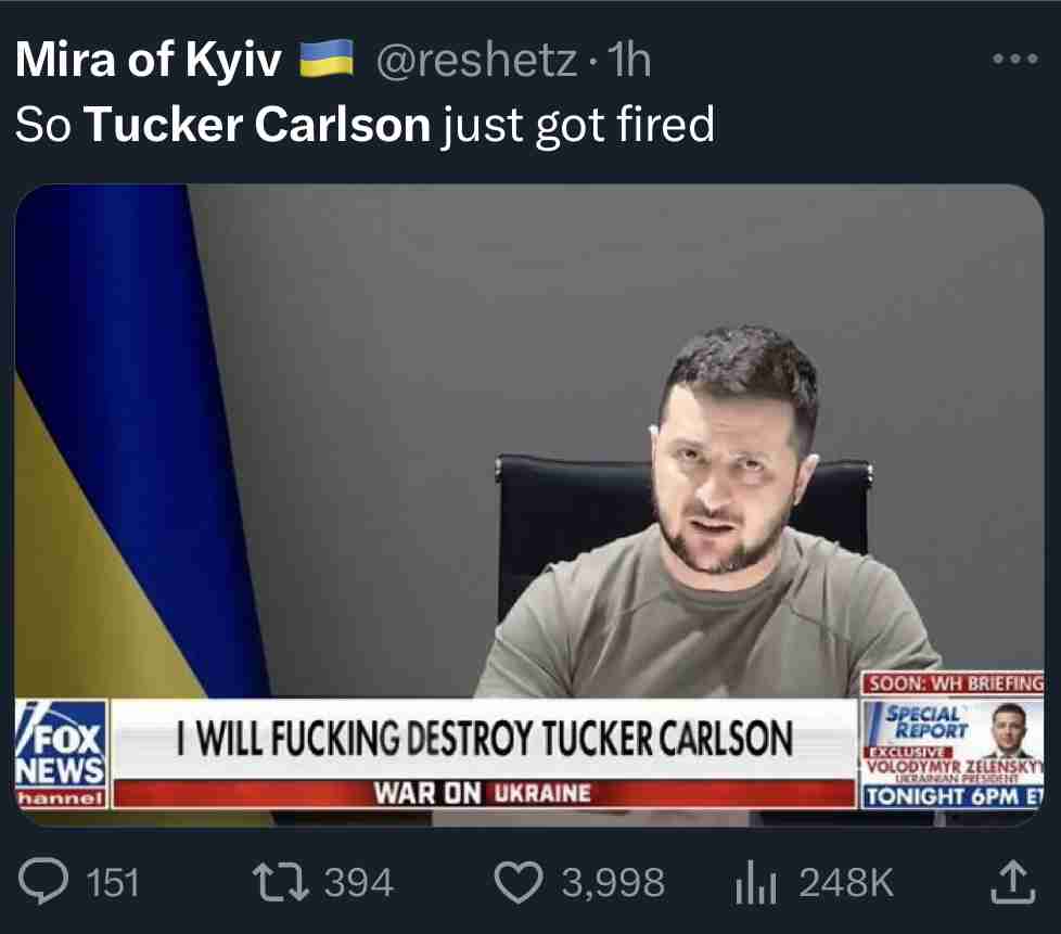 Fox News Fired Tucker Carlson Memes