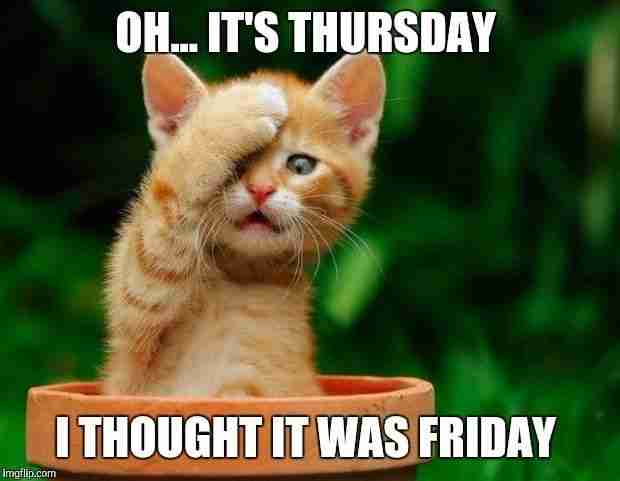 its thursday thought it was friday