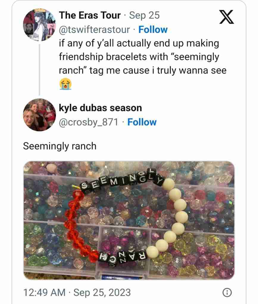 friendship bracelet Seemingly Ranch Memes