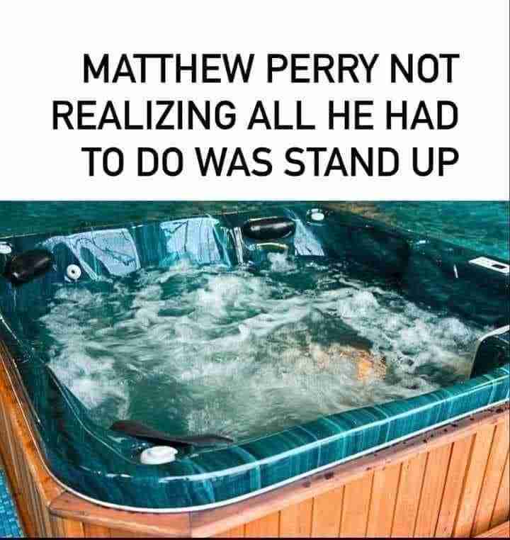 matthew perry stand up in hot tub