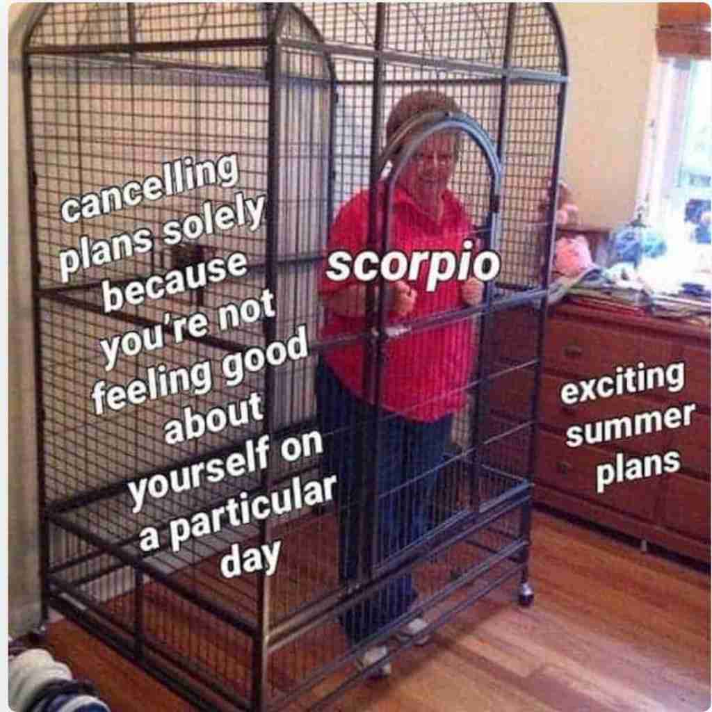 scorpio traits cancelling plans