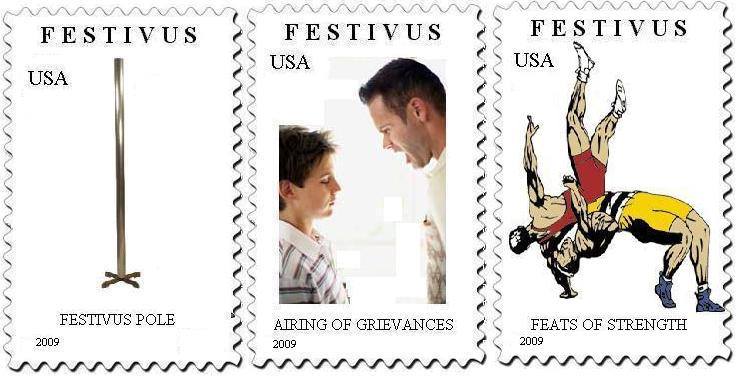 Happy Festivus stamps
