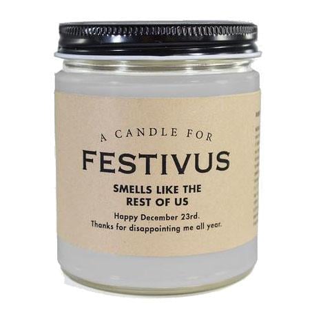 Happy Festivus candle